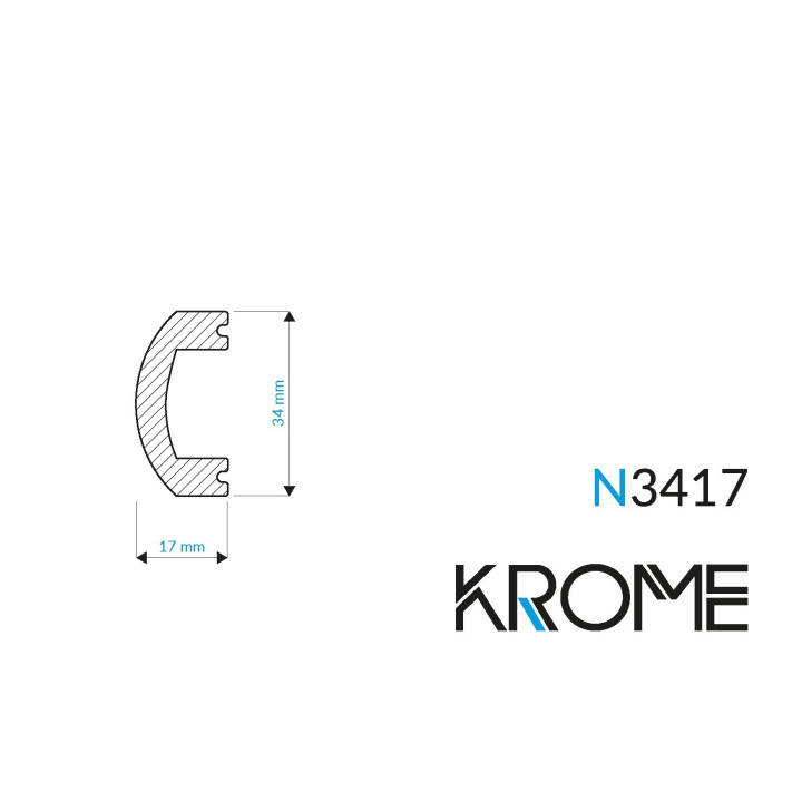 Krome N3417 biała listwa ścienna - sztukateria Krome - listwy
