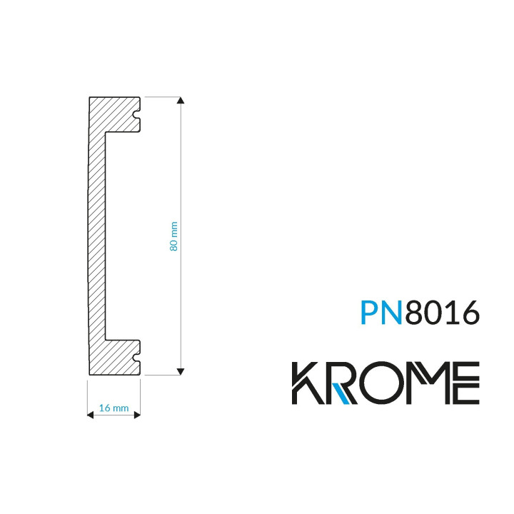Krome PN8016 biała listwa przypodłogowa - sztukateria Krome - listwy wykończeniowe