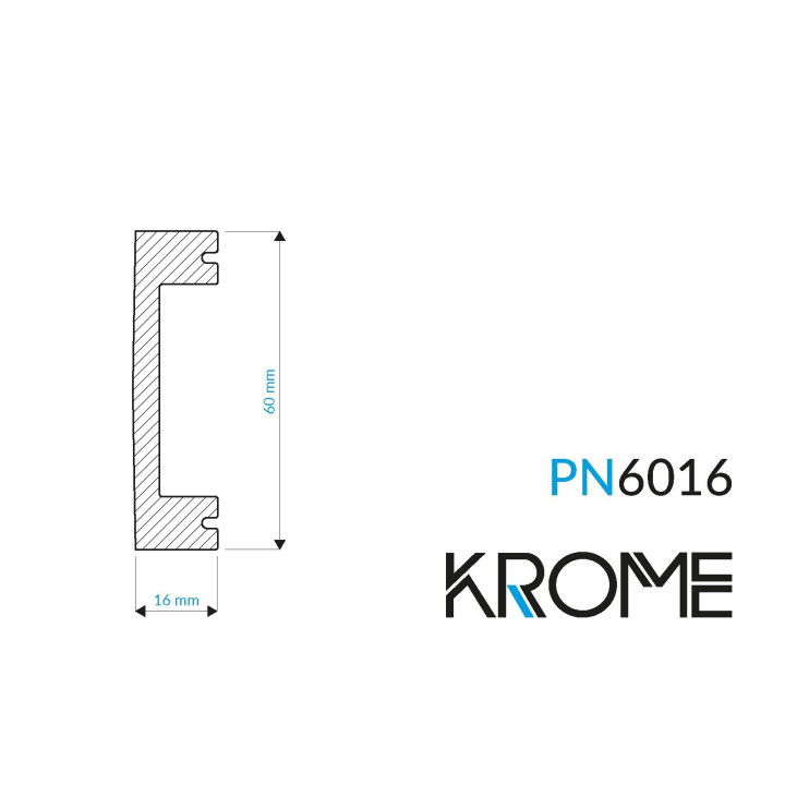 Krome PN6016 Biała listwa przypodłogowa