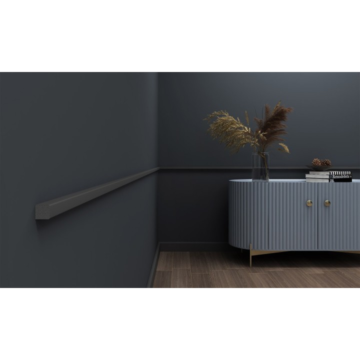 Krome N1818B czarna listwa ścienna - sztukateria Krome - listwy ozdobne